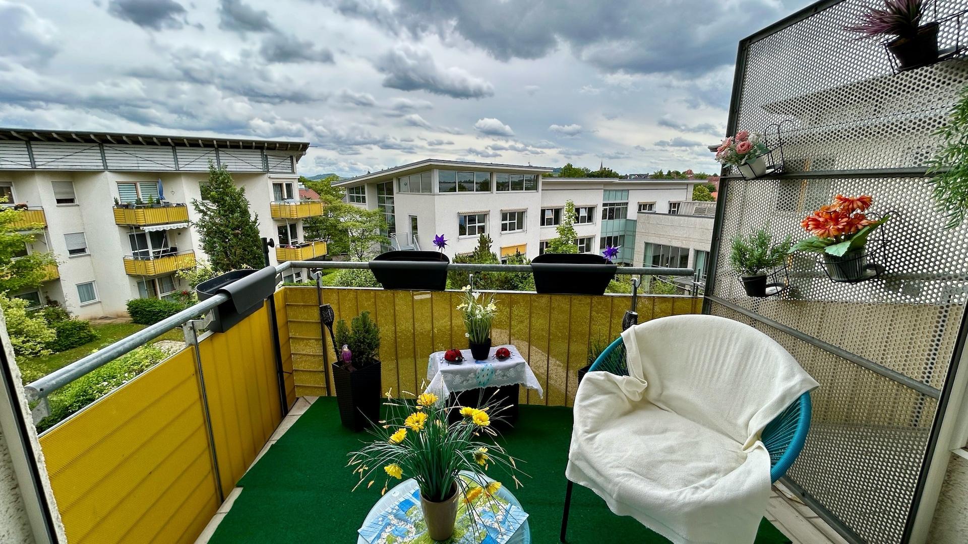 Ausblick vom Balkon