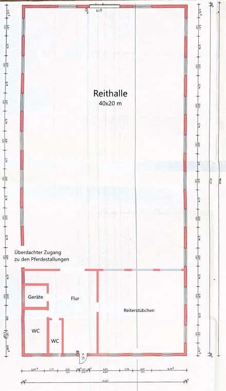 Grundriss Reitahlle