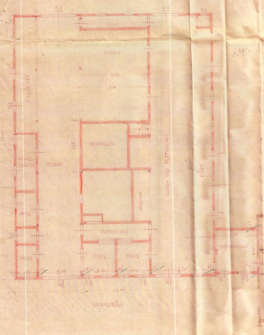 Grundriss Stallgebäude