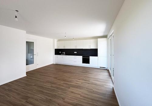 Wohnzimmer mit offener Küche
