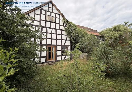 Fachwerkrückseite mit Garten