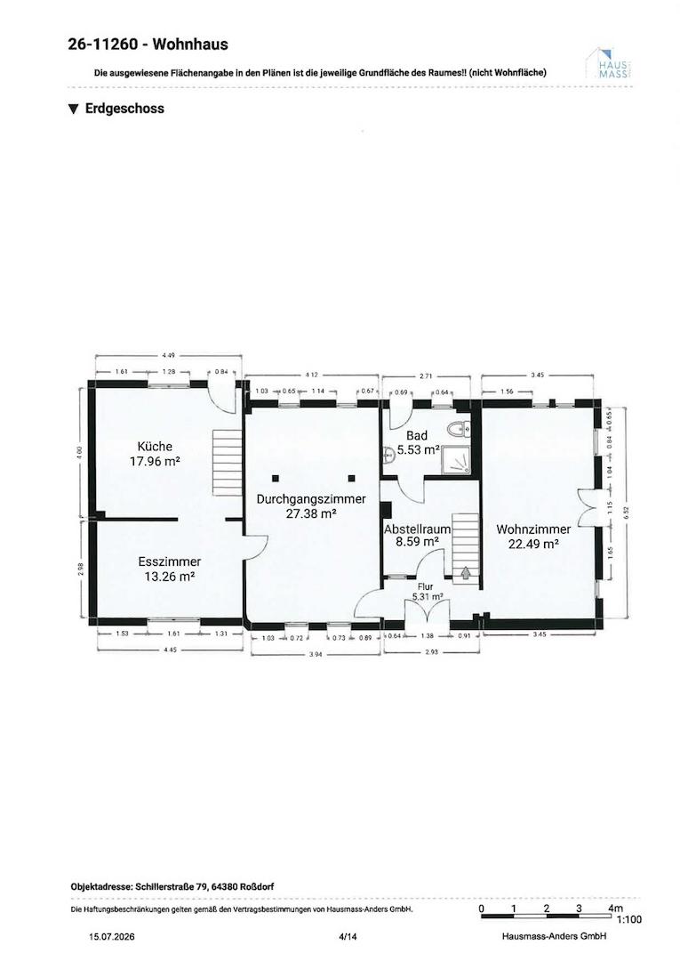Erdgeschoss Wohnhaus