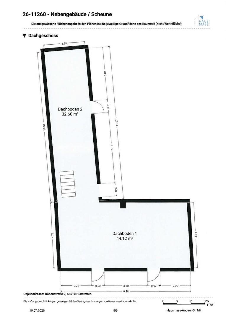 Dachgeschoss Nebengebäude
