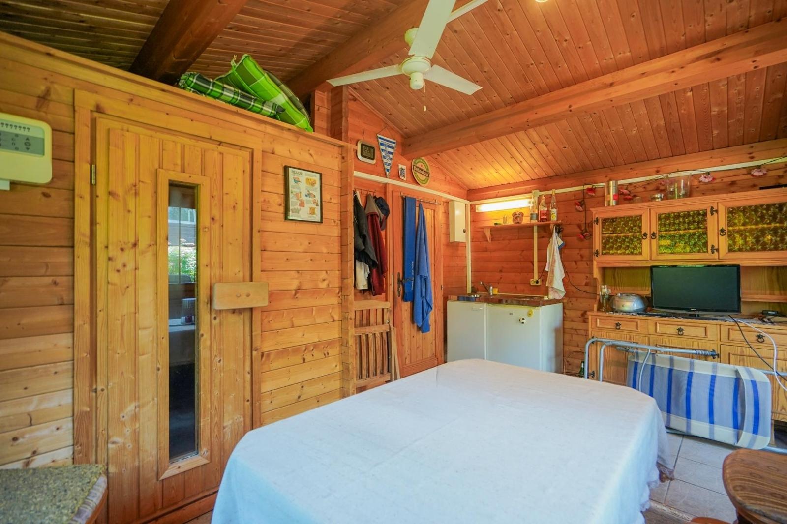 Sauna im Blockhaus