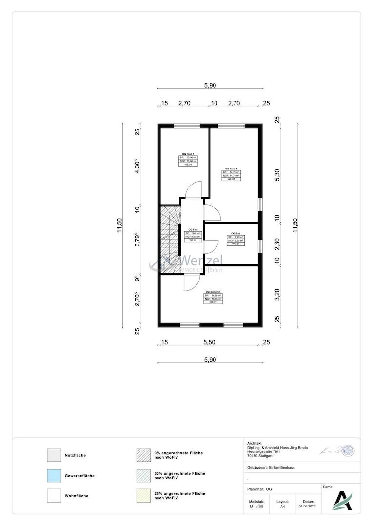 Grundriss Obergeschoss