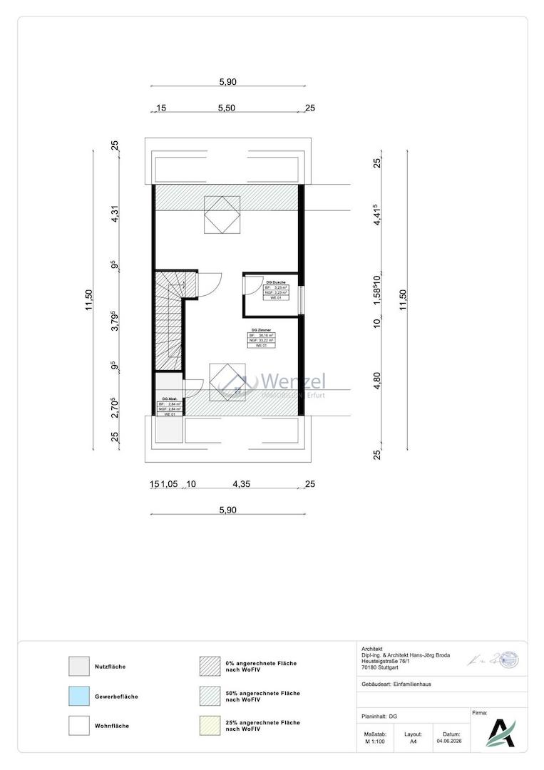 Grundriss Dachgeschoss