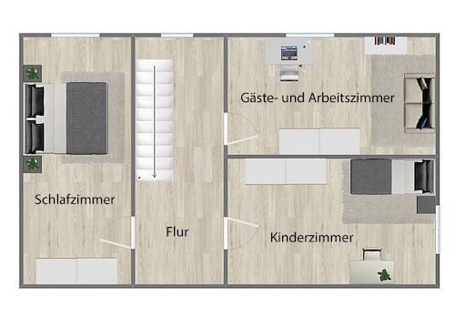 Grundriss Dachgeschoss (nicht maßstabsgetreu)