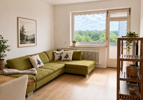 Wohnzimmer Zugang zum Balkon
