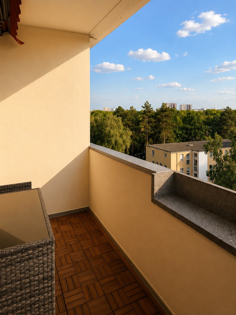 Aussicht vom Balkon 