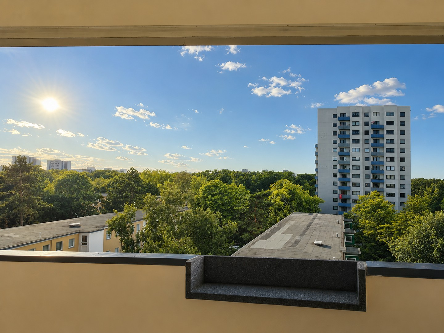 Aussicht vom Balkon