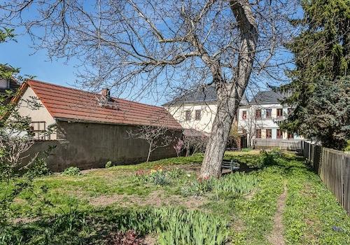 Pflegeleichter Garten mit Bank