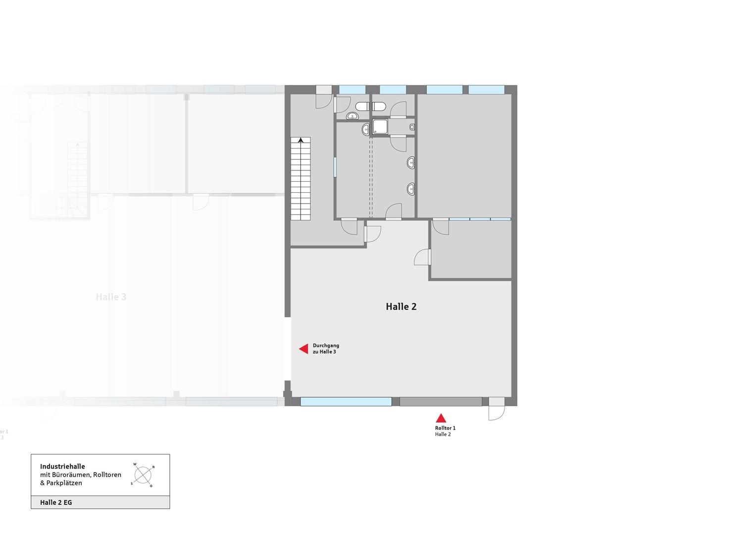 Grundriss Halle 2 EG