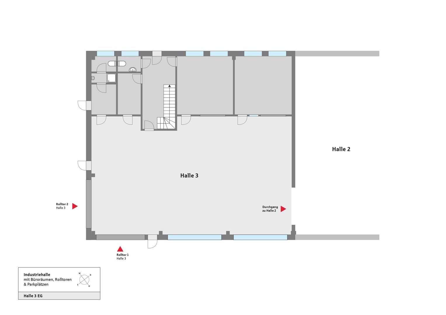 Grundriss Halle 3 EG