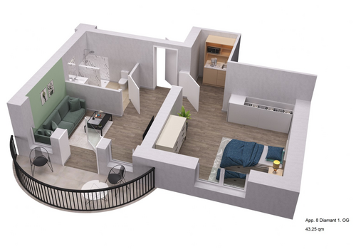Grundriss 3 D