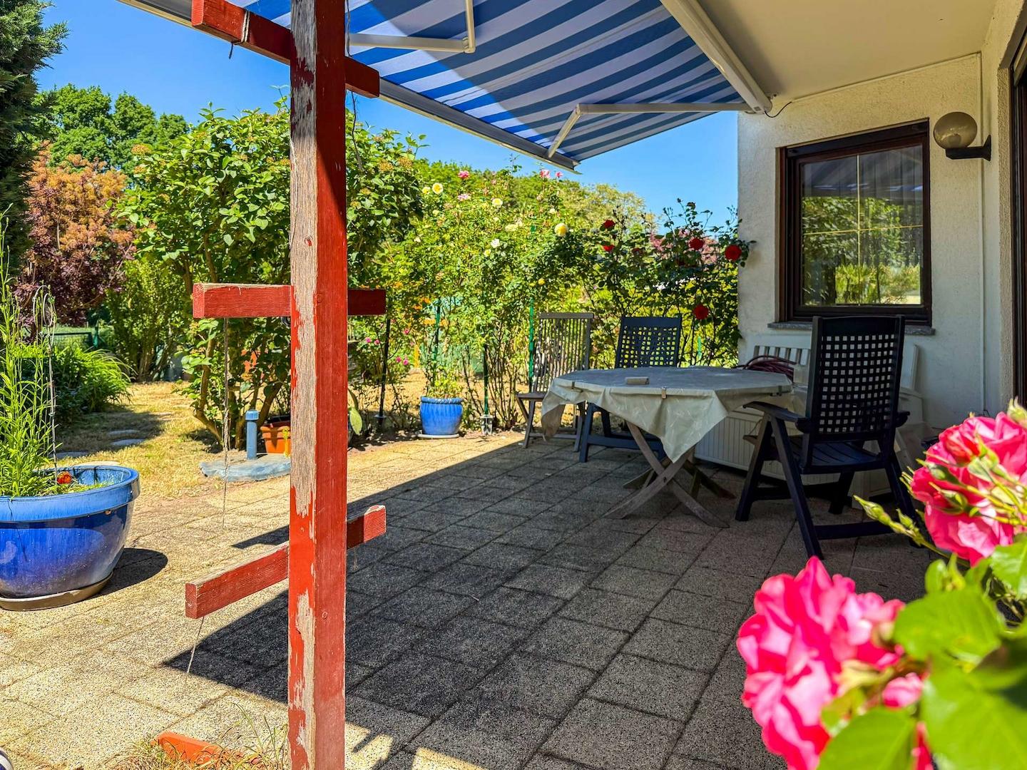 Beschattete Terrasse