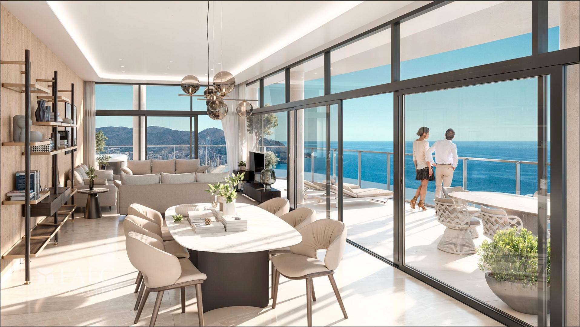 Wohnzimmer mit Meerblick
