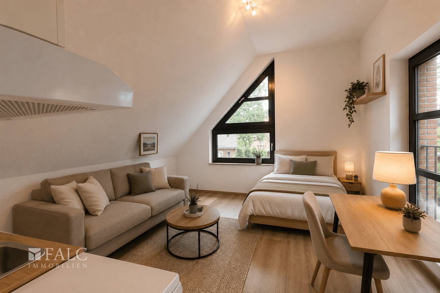 Zimmer mit Küchenzeile