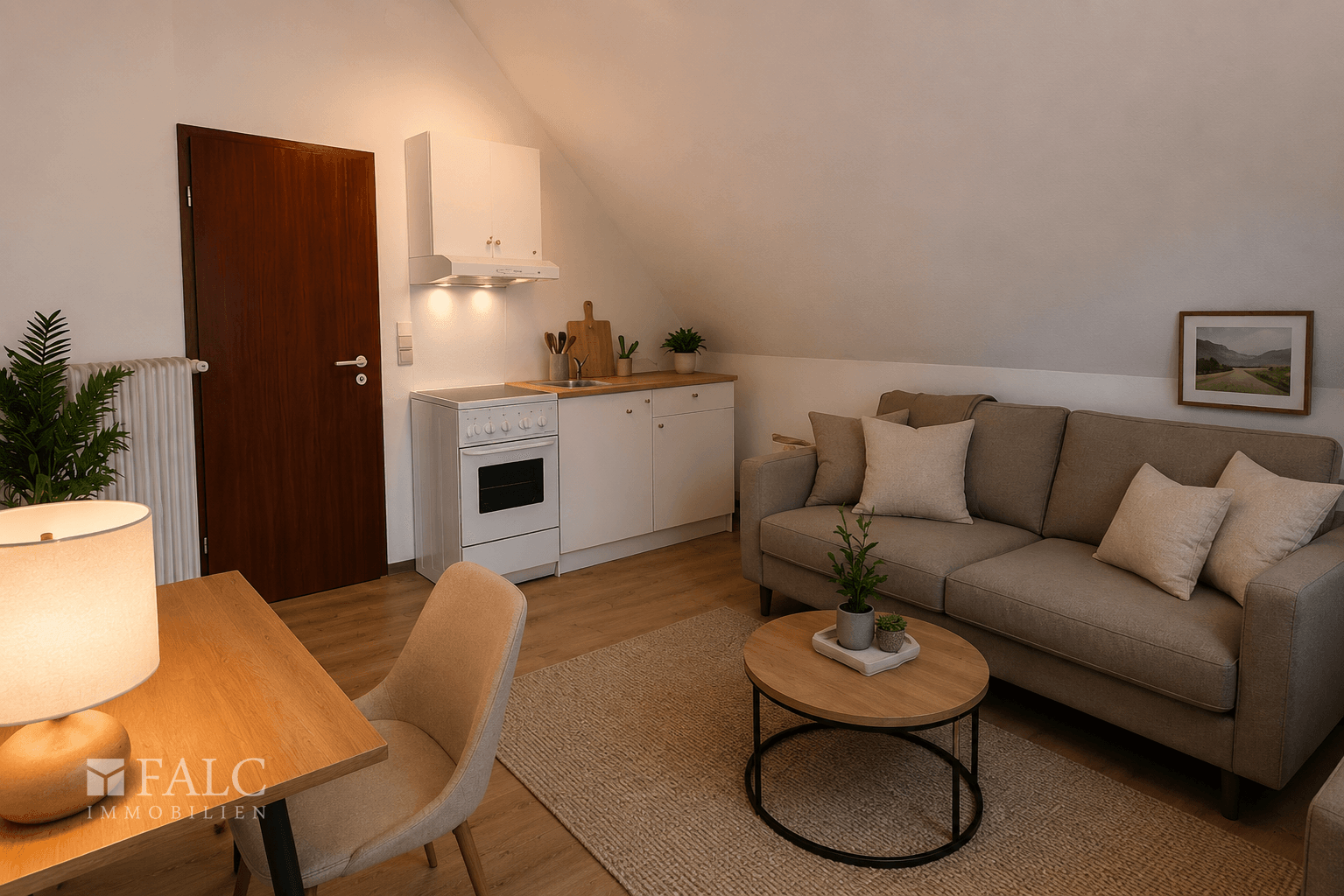 Zimmer mit Küchenzeile