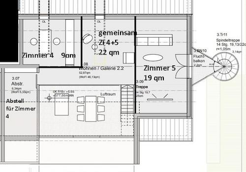 Grundriss Zimmer 5