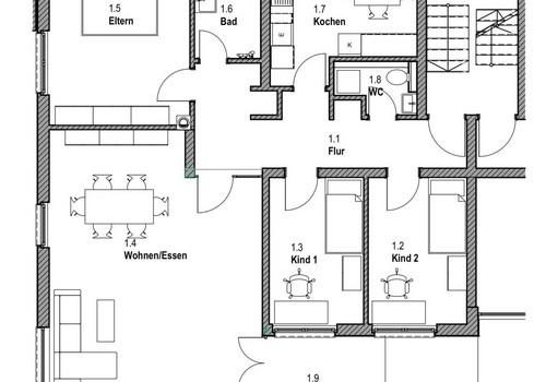 Grundriss (nicht maßstäblich)