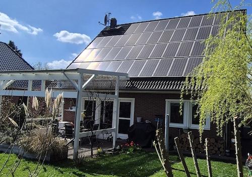 überdachte Terrasse am Haus