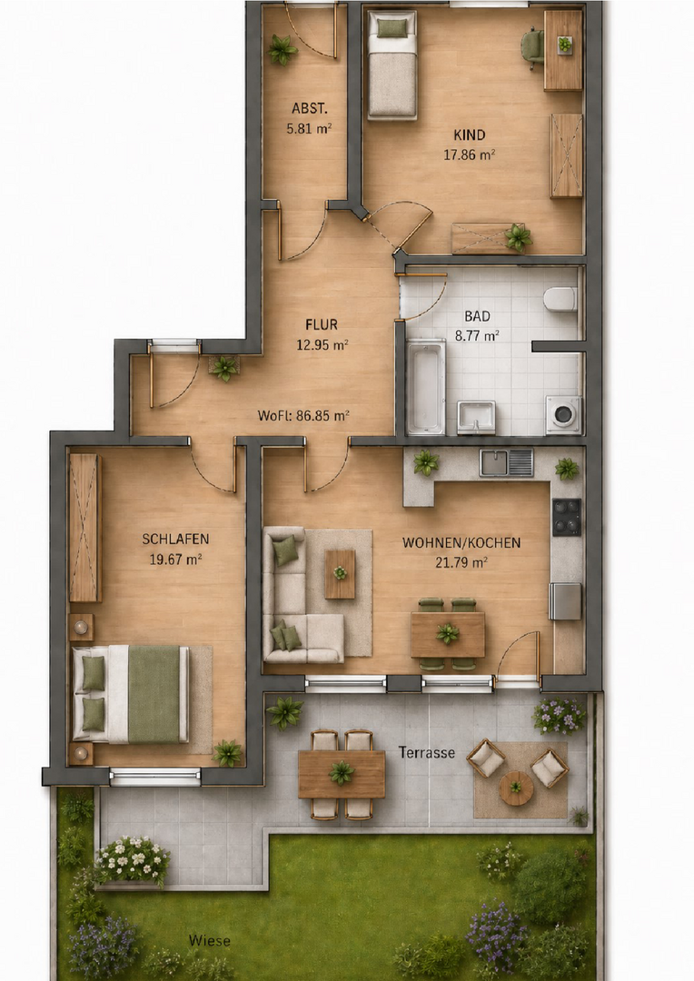 Grundriss WE01 