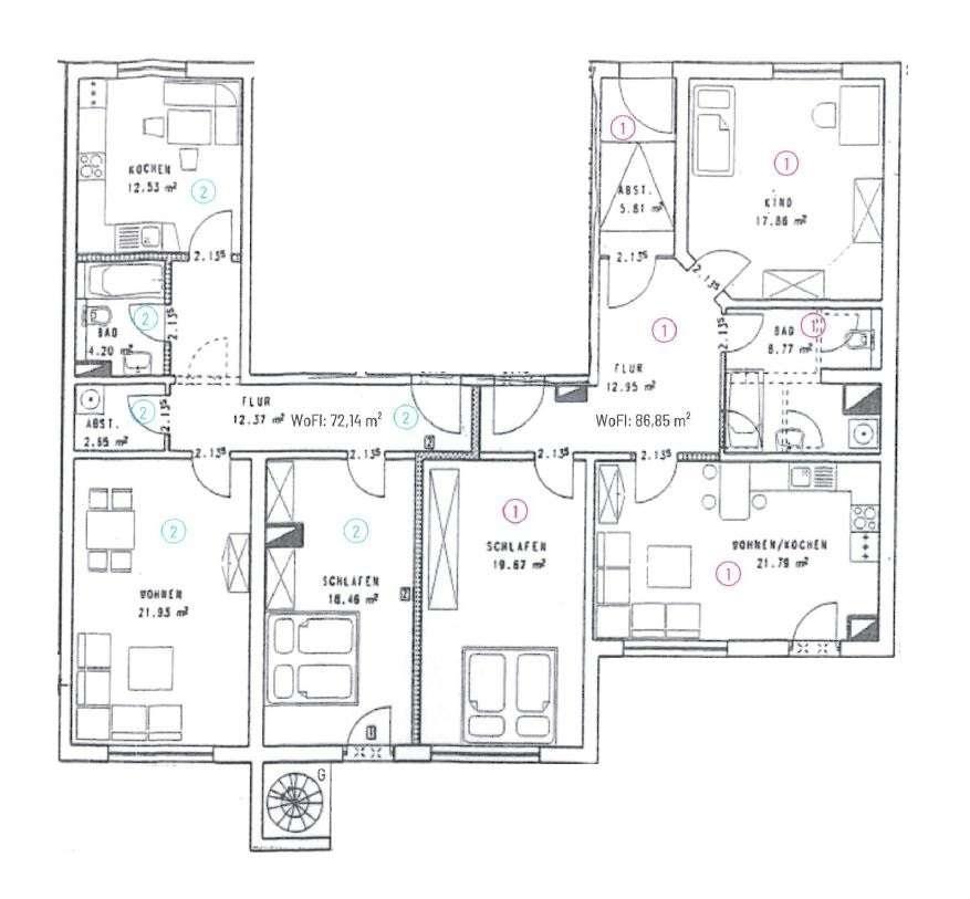 Grundriss WE01+02
