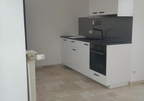 Küchenzeile Haus hinten