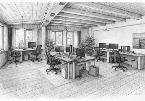 Beispielzeichnung Co Working