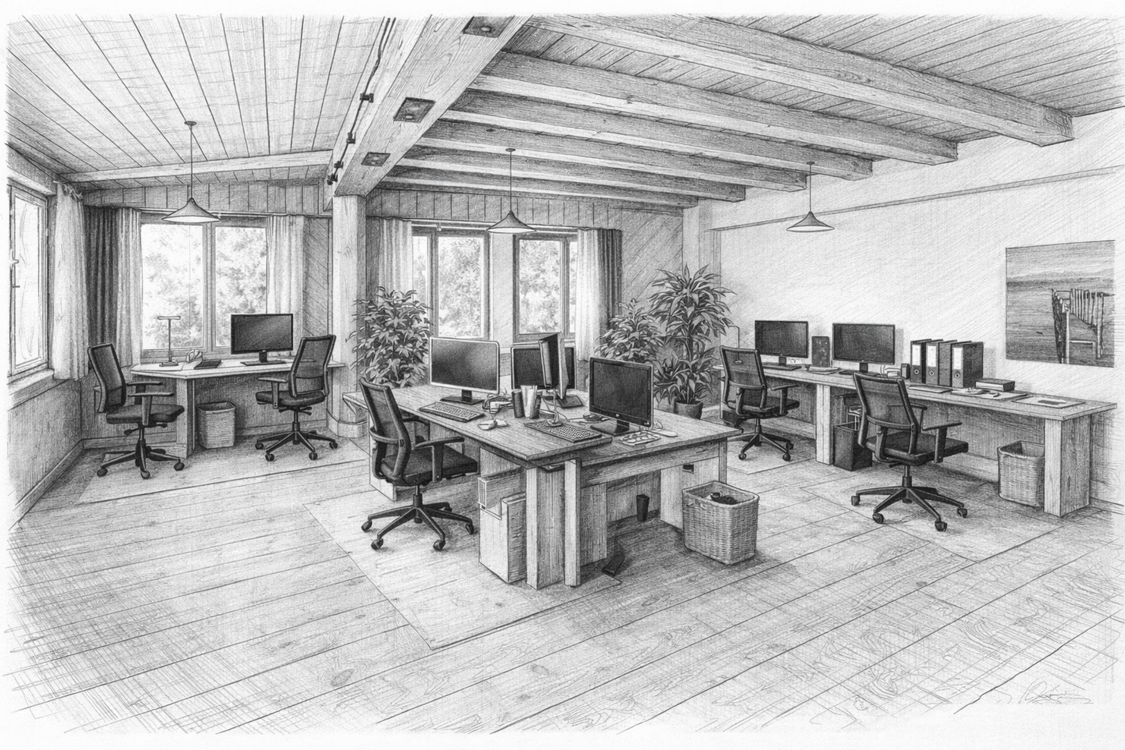 Beispielzeichnung Co Working