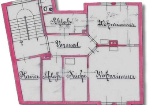 1 und 2 OG (Planung 1890)