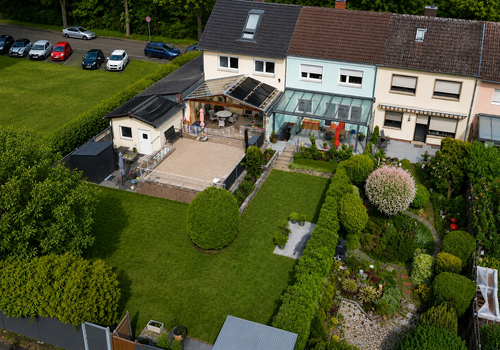 Rückansicht von oben