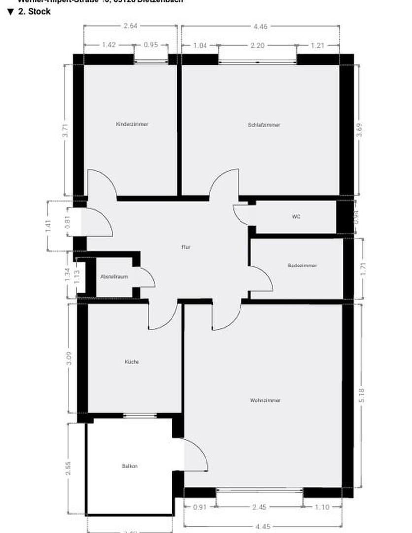 Grundriss Wohnung 39 / 2 OG