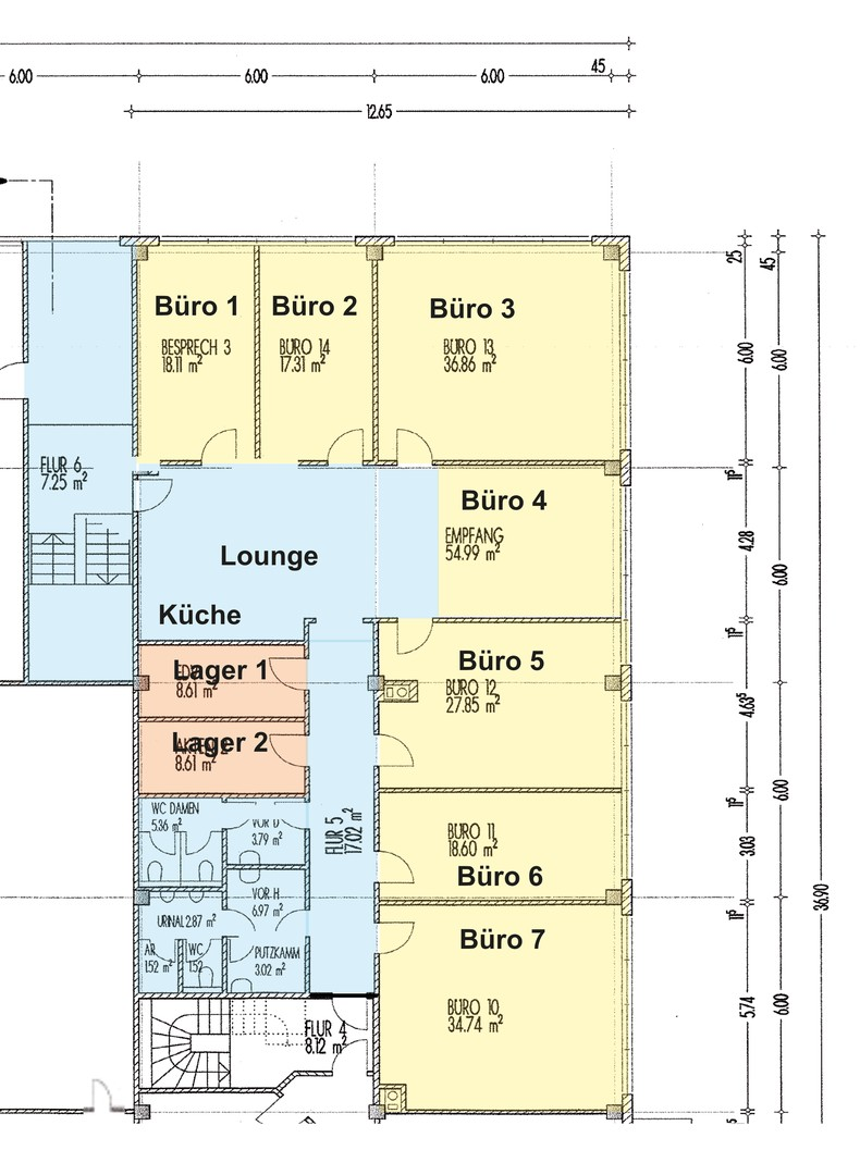 Grundriss HEA Workspaces