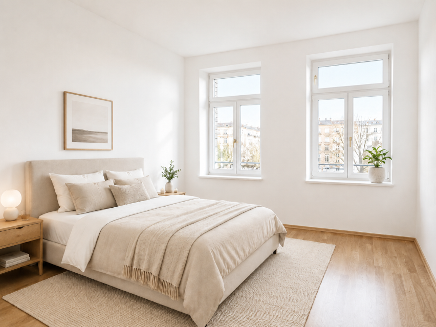 Eigentumswohnung | Wohnraum / Schlafzimmer Visualisierung