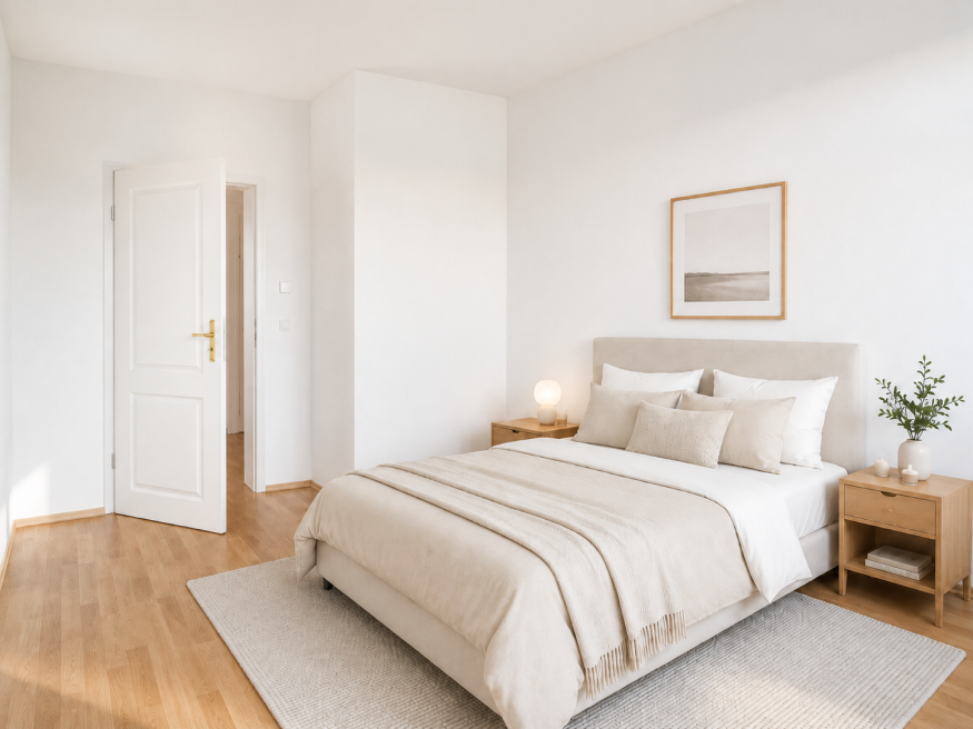 Eigentumswohnung | Wohnraum / Schlafzimmer Visualisierung