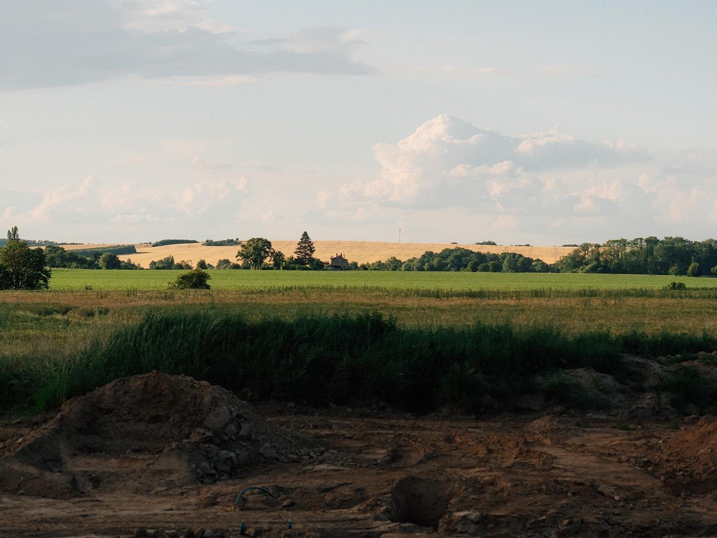 Ausblick am Ende des Baugebiet