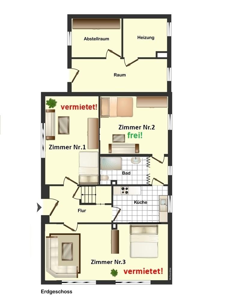 Grundriss EG Beschriftet