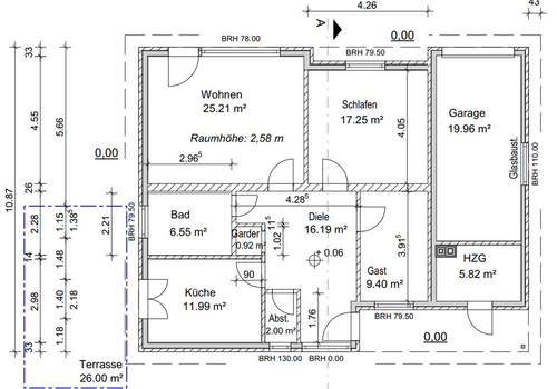 Grundriss Bungalow