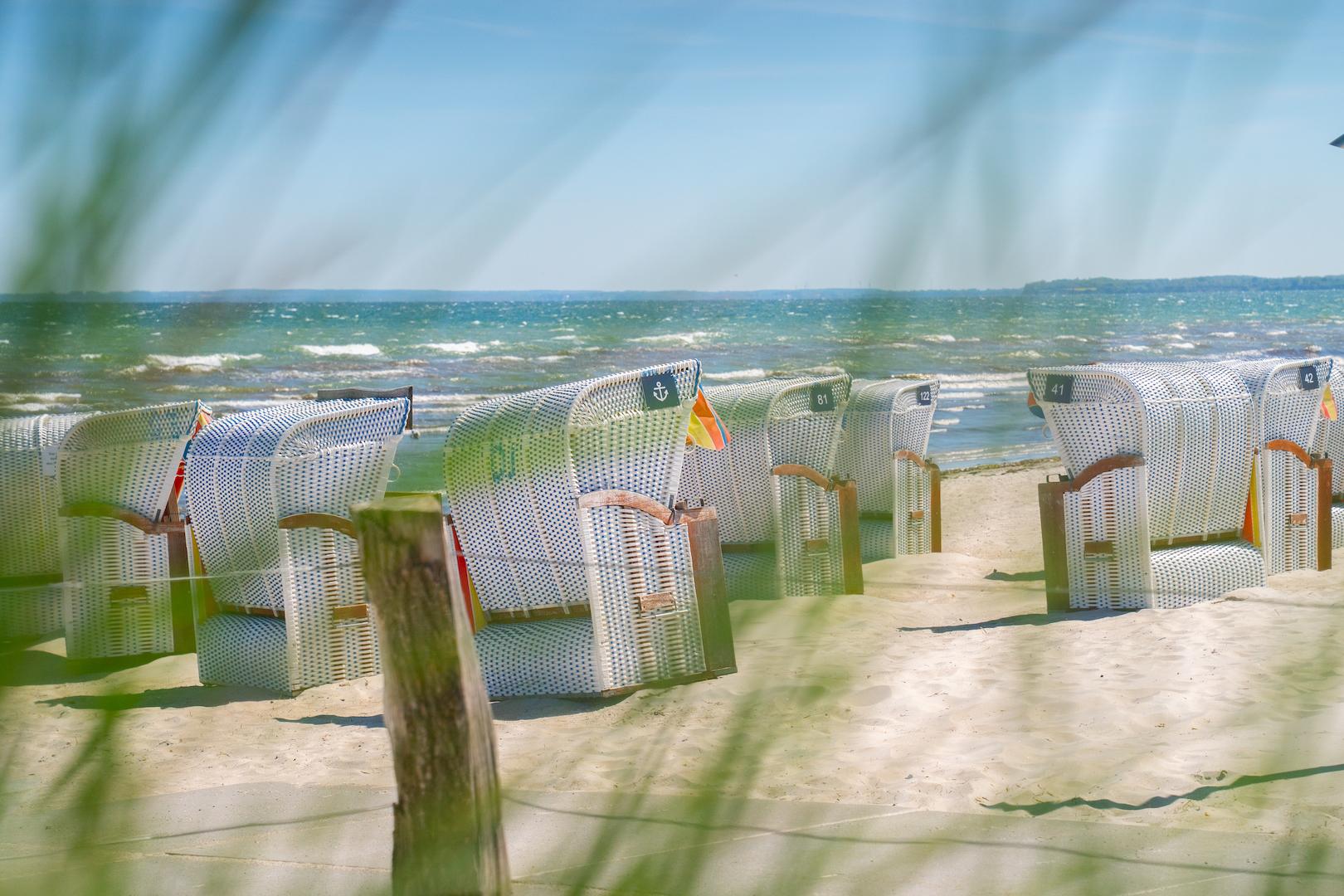 Strandkorb in der Nähe