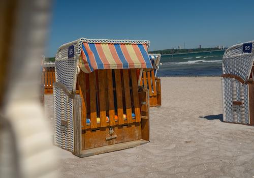 Strandkorb in der Nähe
