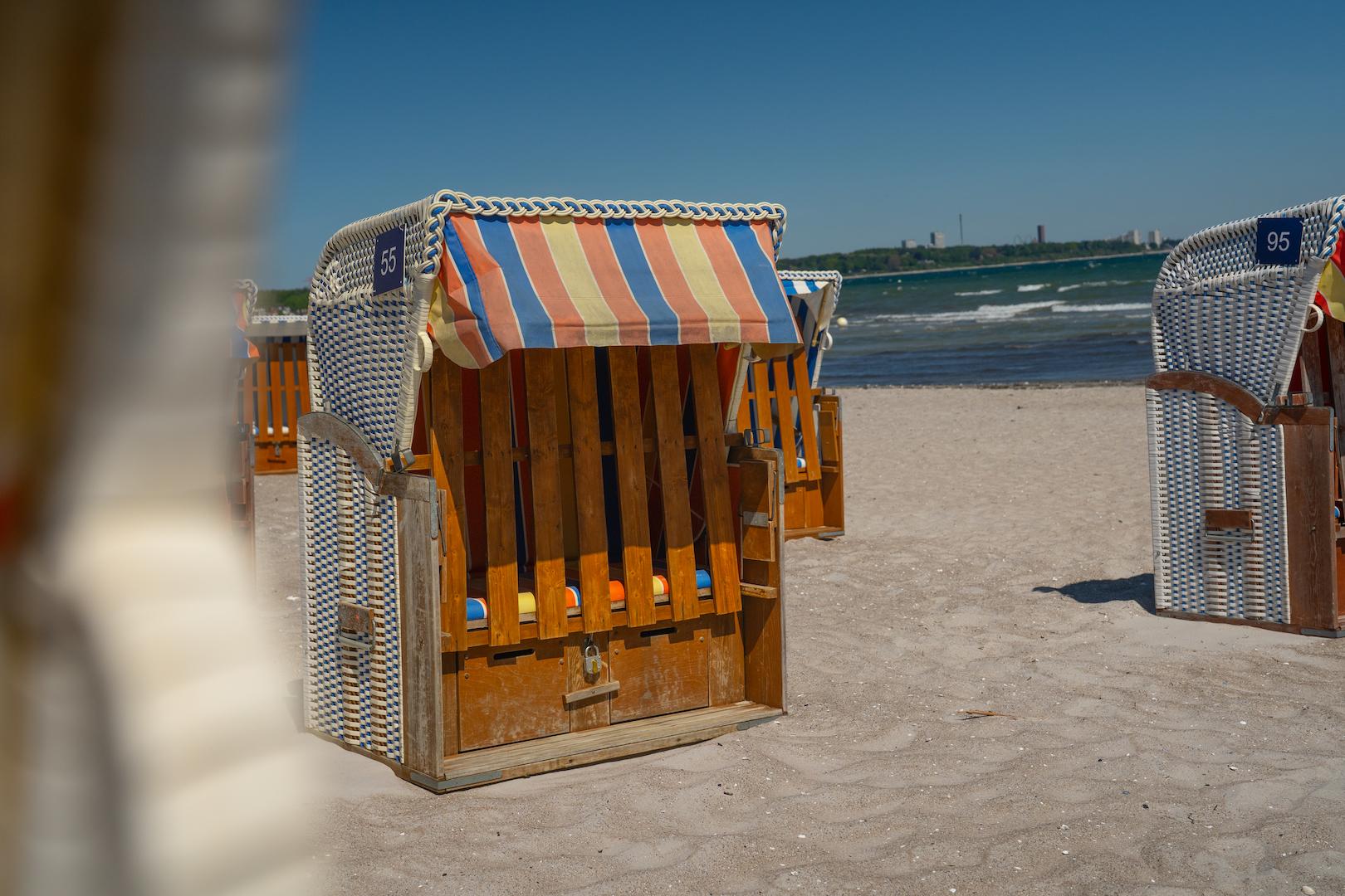 Strandkorb in der Nähe