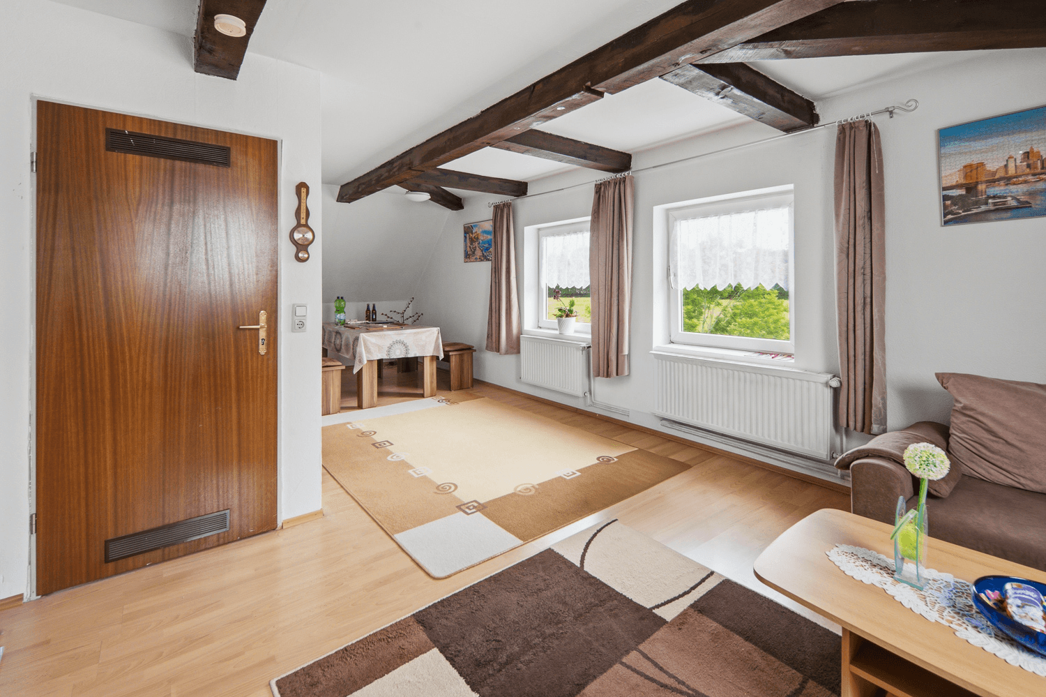 Wohnzimmer mit Blick auf die Oste