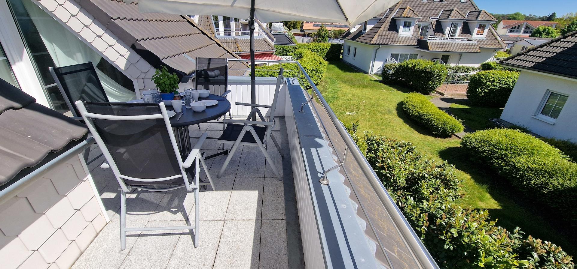 Blick auf die Dachterrasse
