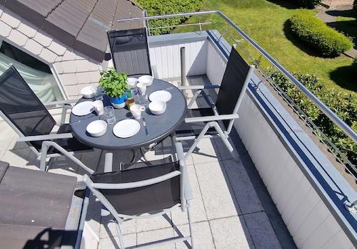Blick auf die Dachterrasse