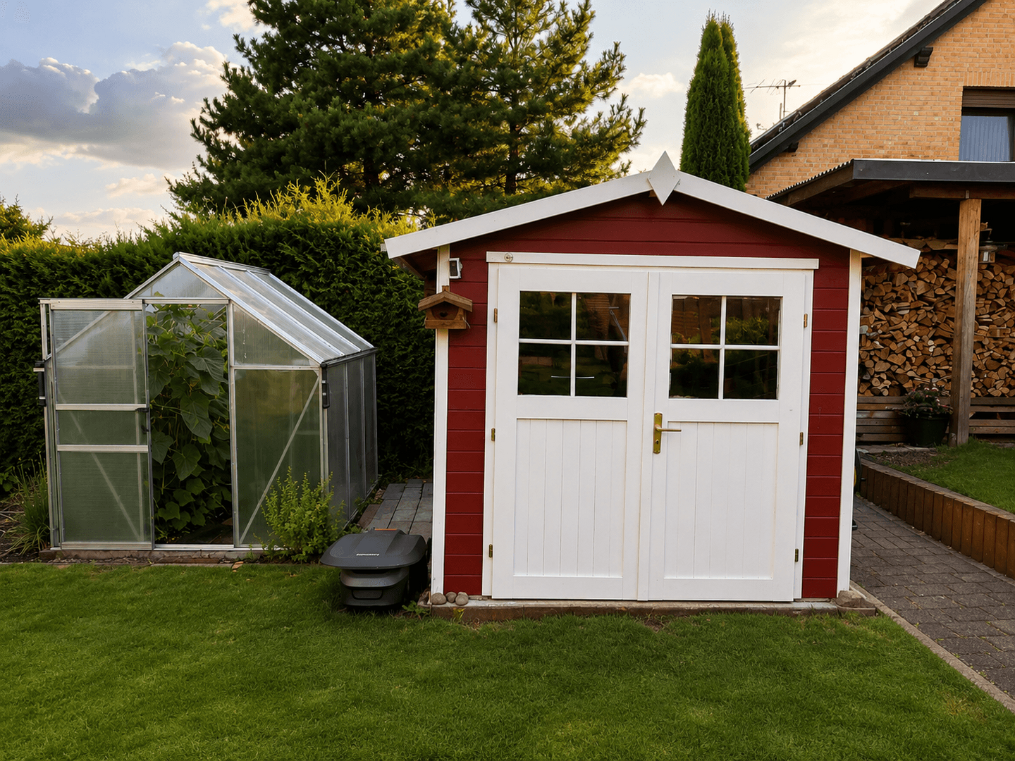 Garten mit Nebengebäuden