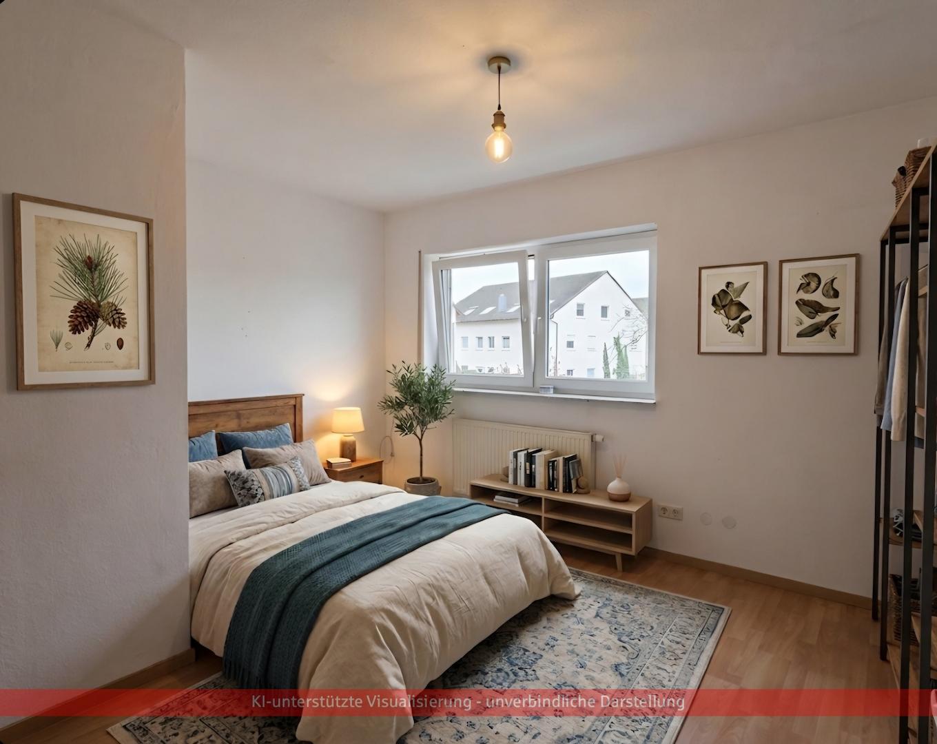 KI-generiert: Schlafzimmer OG Einrichtungsbeispiel