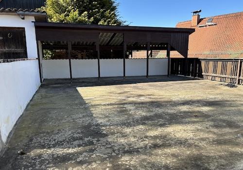 Terrasse auf der Garage