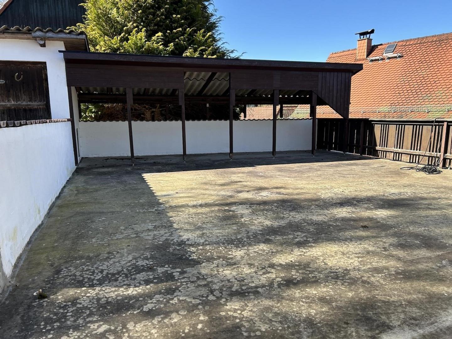 Terrasse auf der Garage