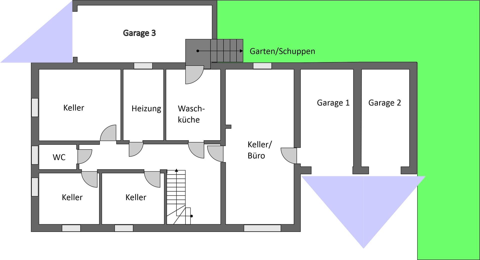 Grundriss Keller/Garage